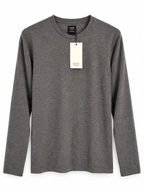 Level Ten Men's Small Knit Long Sleeve Crew Neck Pullover Shirt Charcoal